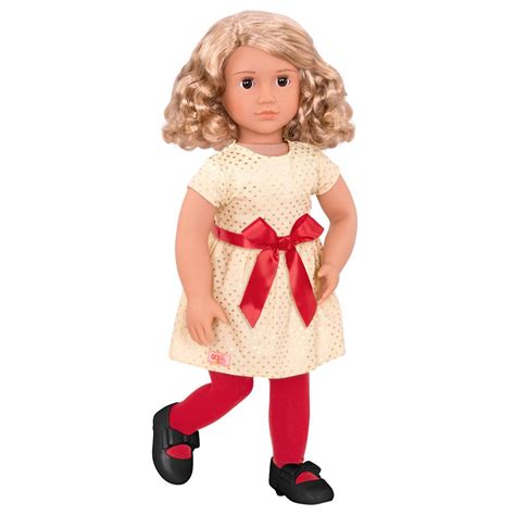 our generation 46cm deluxe doll noelle with sneaky santas book