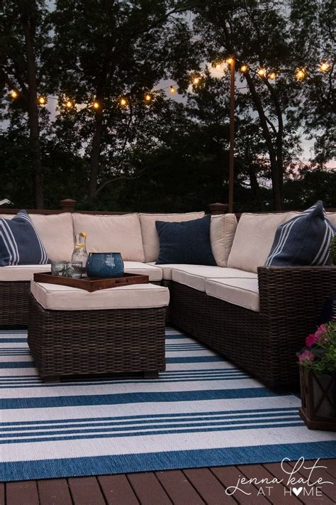 The soft glow of the lights is both soothing and practical, filling your outdoor space with light and a relaxing aura. Pin on Small deck