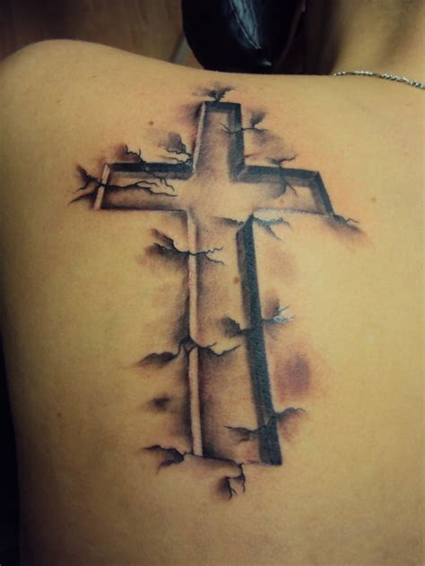 65 angel tattoos for men shoulder. Mens' shoulder cross tattoo - | TattooMagz › Tattoo ...