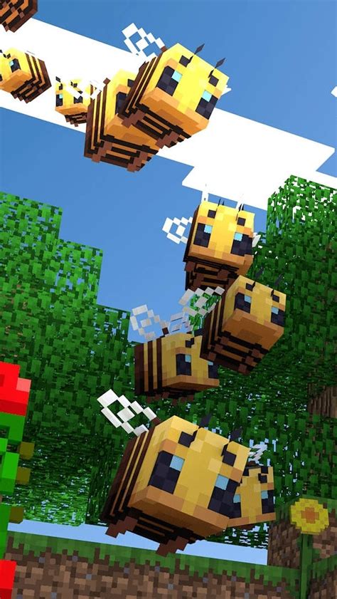 1920x1080px 1080p Free Download Minecraftbees Minecraft Bees Game Anime Hd Phone