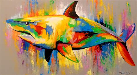 Shark Painting By Olha Artmajeur