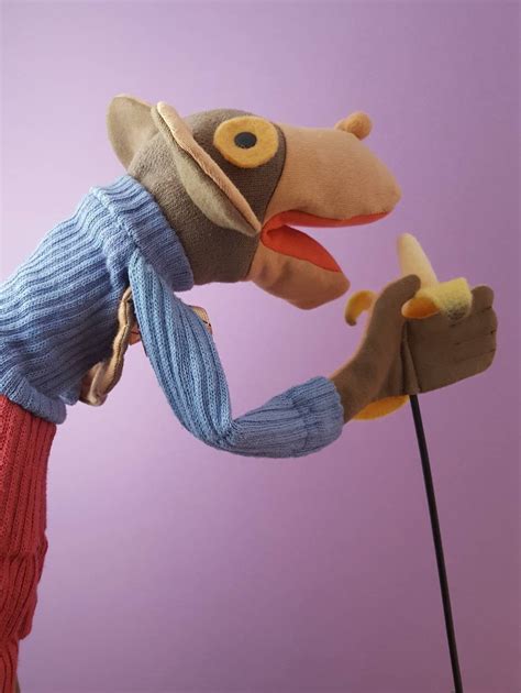 Sock Puppet With Arm Rods Mr Chips The Monkey Puppet Etsy In 2021