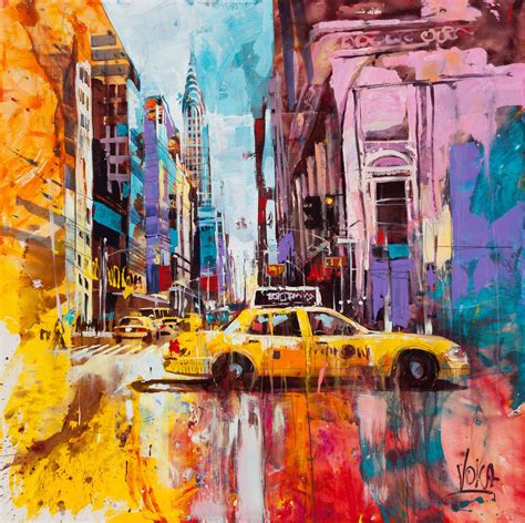 New York City 180x180 Cm709x709 Inch Acrylic On Canvas Abstract