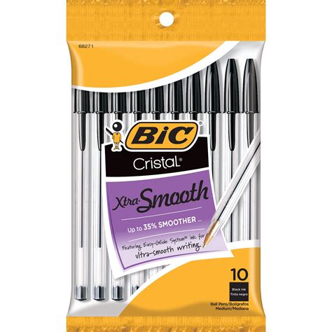 Bic Cristal Xtra Smooth Ballpoint Pen Medium Point 10mm