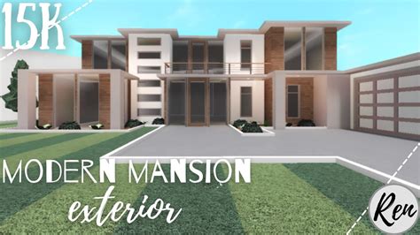 15k Bloxburg Modern Mansion Exterior Youtube