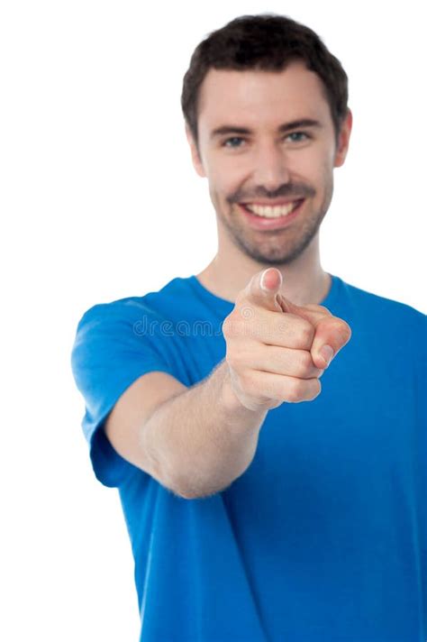 Young Smiling Guy Pointing You Out Stock Photo Image Of Handsome