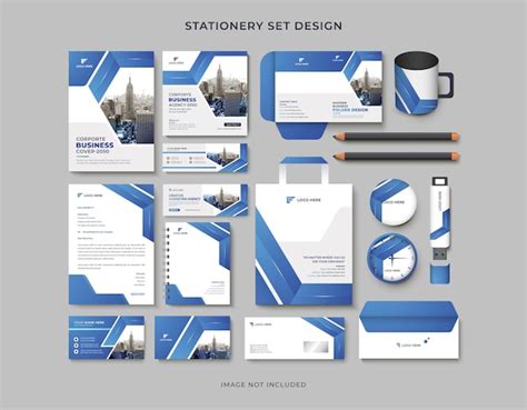 Premium Vector Blue Creative Simple Modern Business Stationery Design