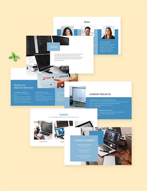 Startup Company Profile Presentation Template In Powerpoint Download
