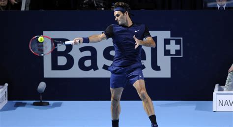 Roger federer returns the ball to novak djokovic during the 2019 wimbledon final. Federer Makes Routine Start at Swiss Indoors - peRFect Tennis