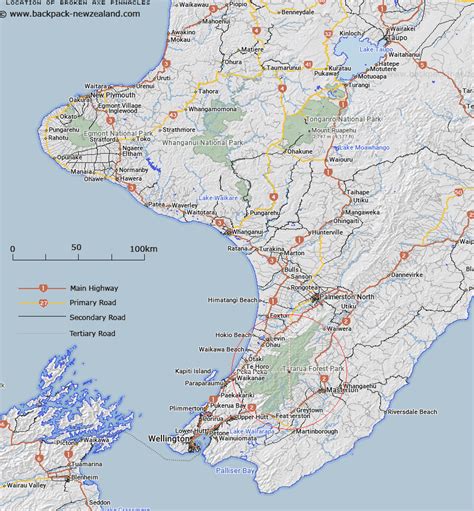 Where Is Broken Axe Pinnacles Map New Zealand Maps