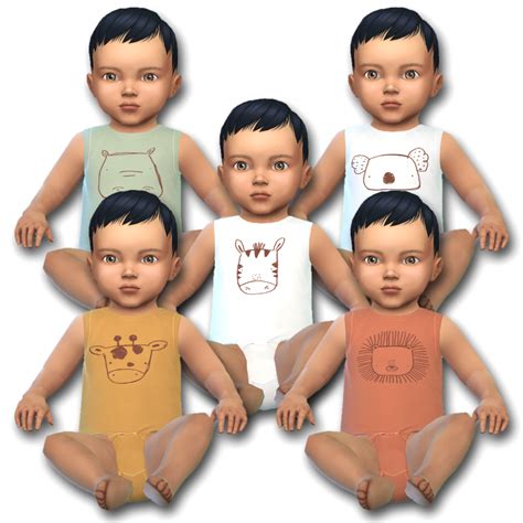 Infant Warm Animals Onesies The Sims 4 Create A Sim Curseforge
