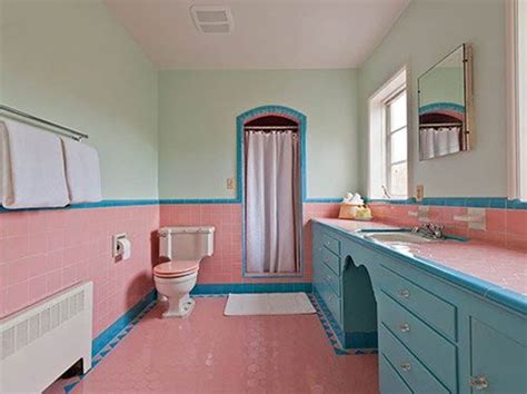 36 Retro Pink Bathroom Tile Ideas And Pictures Pastel Bathroom Retro Pink Bathroom Pink