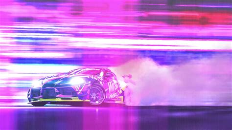 Neon Toyota Supra Drifting Live Wallpaper Moewalls