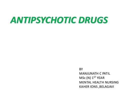 Antipsychotic Drugs Ppt
