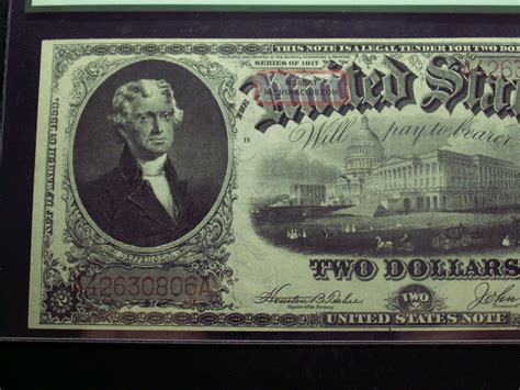 Large 1917 2 Dollar Bill United States Legal Tender Note Fr 57 Pcgs Vf 35