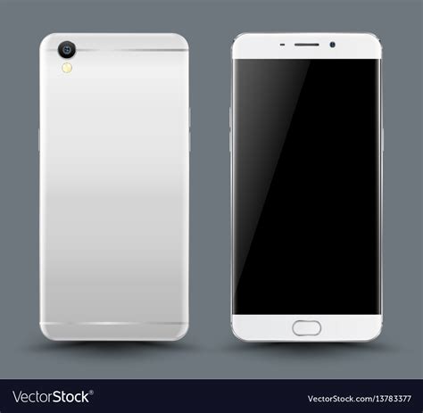 Front And Back Smartphone Mockup Royalty Free Vector Image