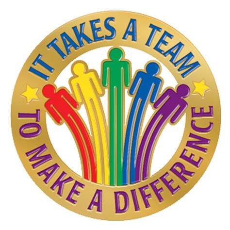 It Takes A Team To Make A Difference Lapel Pin With Card Lapel Pins