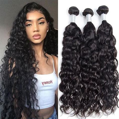 Product Name Indianwater Wave Virgin Hair 3 Bundles Hair Color Natural Black Hair Length Bundles
