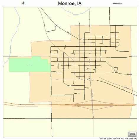 Monroe Iowa Street Map 1953355