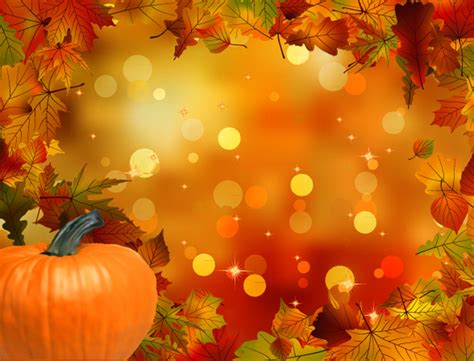 Fall Leaves And Pumpkin Wallpaper