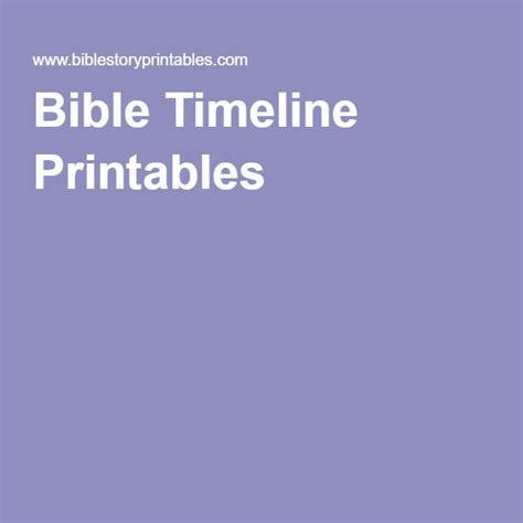 Bible Timeline Printables Bible Timeline Bible Timeline