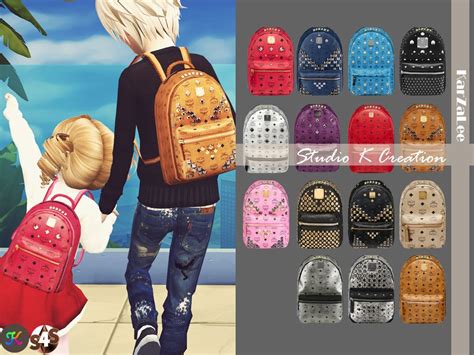 Backpack For Kids Version By Karzalee Sims 4 Mods Sims Mods Sims 4