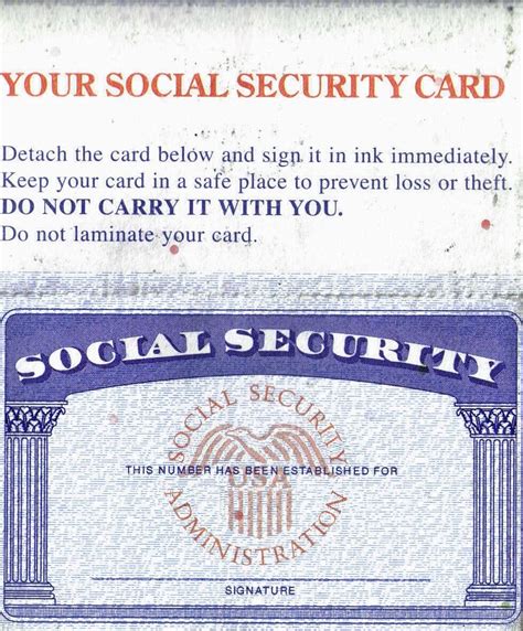 Social Security Card Template Front And Back There Are Two Types Of