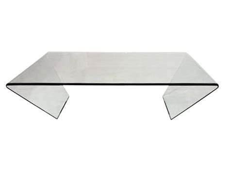 Origami Like Design Modern Bent Glass Coffee Table Has Simple Style