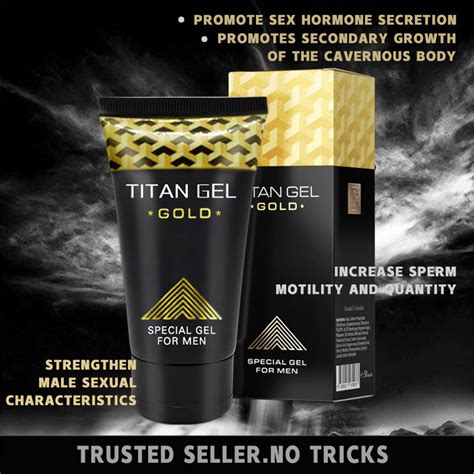 Original Russia Titan Gel Gold Penis Enlarger Authentic Private Area Care Enlarge Oli