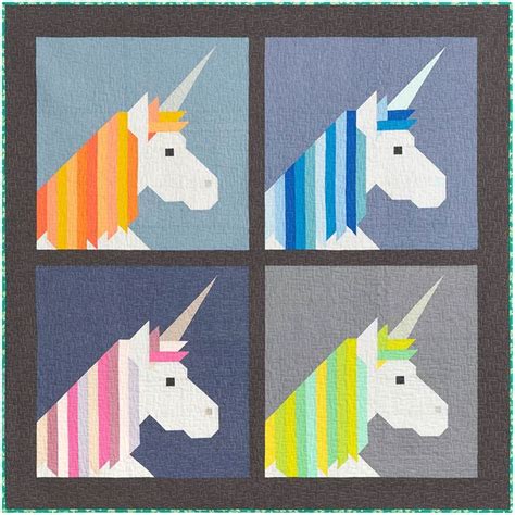 Lisa The Unicorn Quilt Sewing Pattern By Elizabeth Hartman Modern