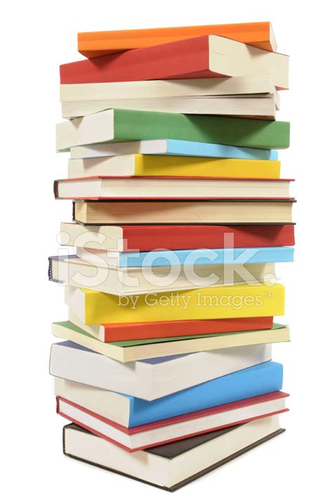 Very Tall Stack Of Colorful Books Stock Photo Royalty Free Freeimages