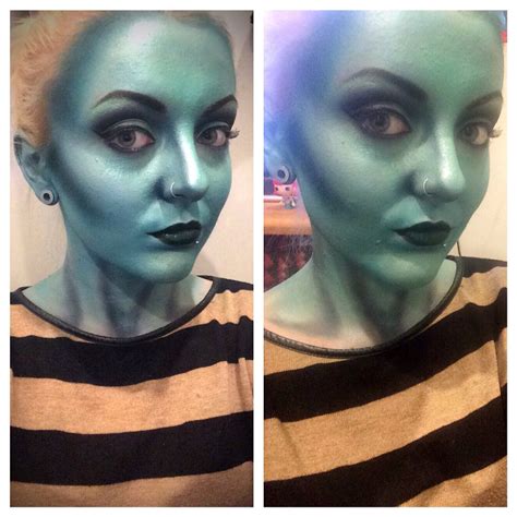 Blue Alien Makeup Tutorial By Me Follow The Link To Watch Youtu Be Usaezuuh U Alien