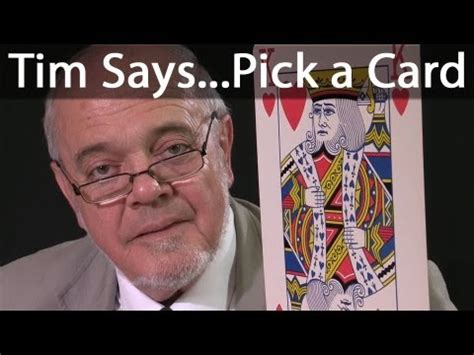 Pick a card any card. Tim Says.... Pick A Card - YouTube