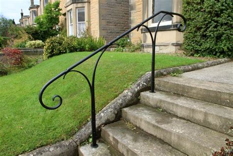 Maybe you would like to learn more about one of these? Forged handrail to five steps in front garden. Mild steel ...