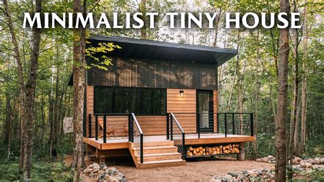 Minimalist Tiny House In The Forest Full Tour Youtube