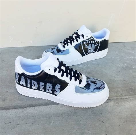 Custom Raiders Nike Air Force 1 Low Image 1 Oakland Raiders Shoes