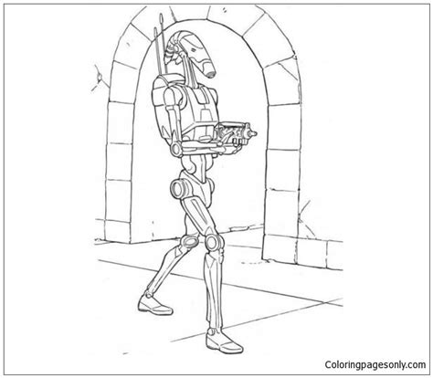 Star wars clone wars star wars characters. Star Wars Battle Droid Coloring Page - Free Coloring Pages ...