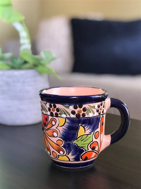 Handmade Coffee Mug Cup Mexican Talavara Mug Etsy Mugs Mug Cup