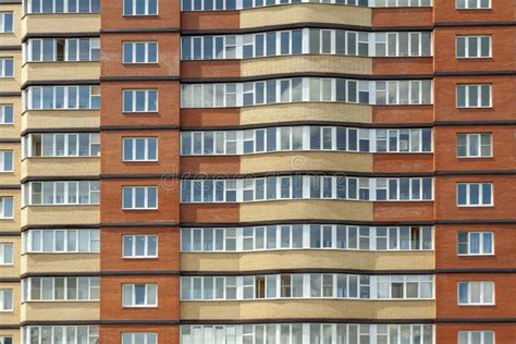 The Facade Of A Multi Storey Apartment Building Stock Image Image Of