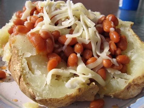 Baked Jacket Potato With Baked Beans And Cheese Recipe