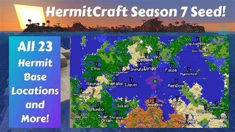 Hermitcraft Season 7 Seed With All 23 Hermit Base Locations End