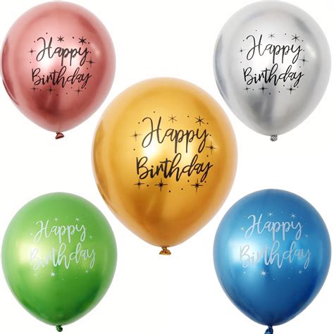 10inch Metallic Balloon Happy Birthday Party Chrome Latex Balloon