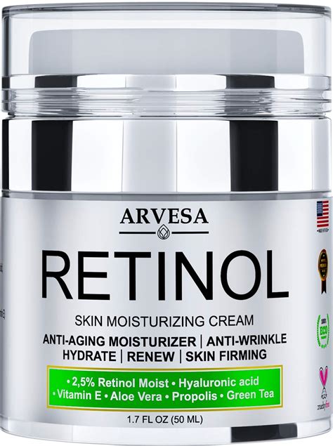 Anti Aging Retinol Moisturizer Cream For Face Neck And Décolleté Made