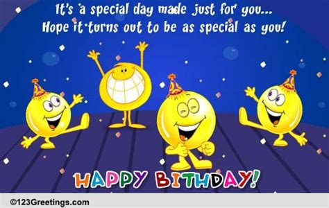 Send free ecards and online greeting cards quickly and easily to friends and family with beautiful and inspiring personalized ecards for every occasion and for everyone. A Special Birthday! Free Happy Birthday eCards, Greeting Cards | 123 Greetings