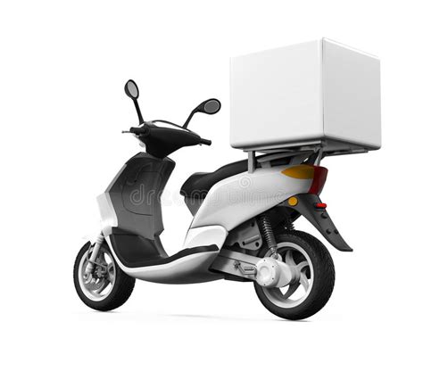 motorcycle delivery box stock illustration image