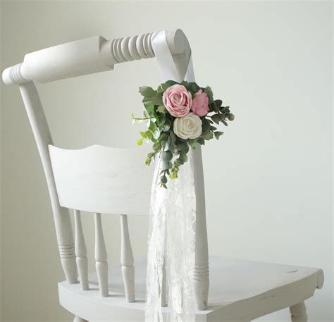 Chair Swag Pew Flowers Ceremony Aisle Decor Aisle Swag Etsy