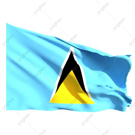 Ondeando La Bandera De Santa Luc A Png Bandera De Santa Lucia