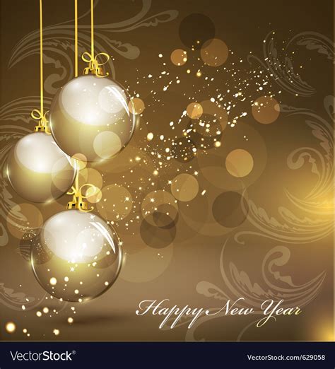 New Years Gold Background Royalty Free Vector Image