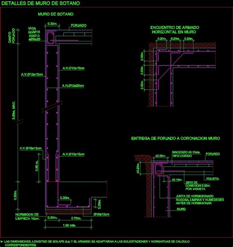 Basement Wall Dwg Detail For Autocad • Designs Cad