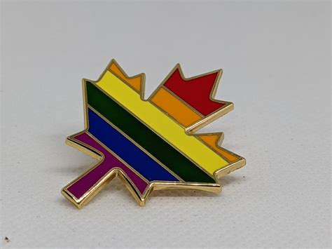 gay pride rainbow flag canada pride canadian maple leaf hard etsy